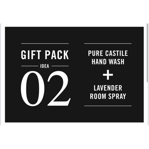 Gift Pack 2 Pure Castile Hand Wash & Lavender Room Spray