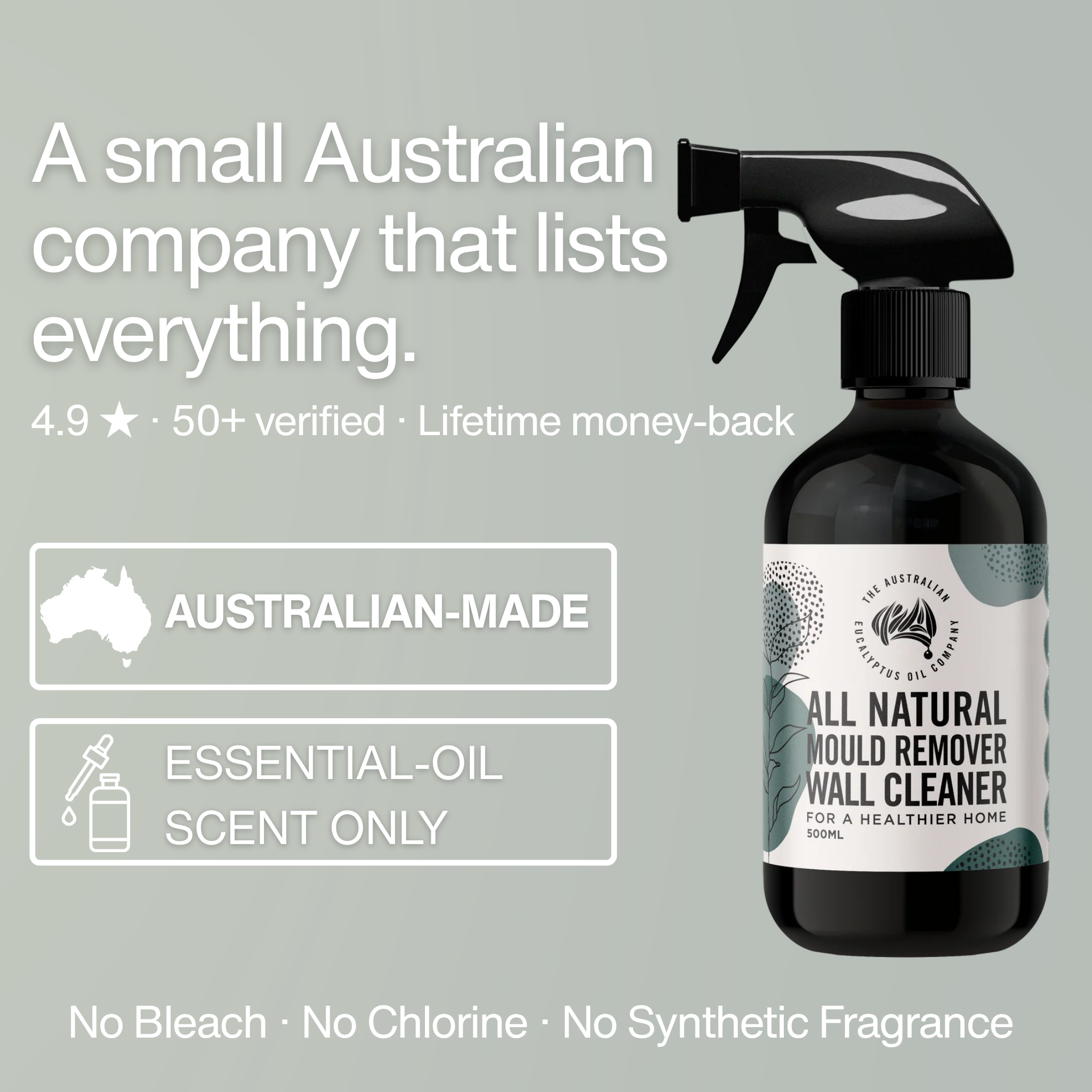 All Natural Mould Remover Wall Cleaner