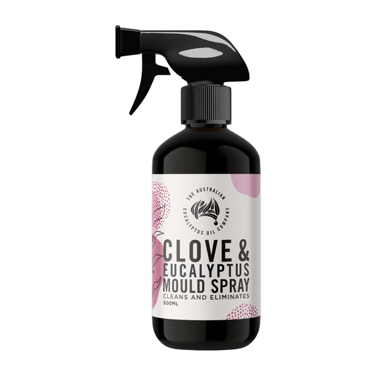 Clove and Eucalyptus Mould Spray 500ml black trigger spray bottle on a white background
